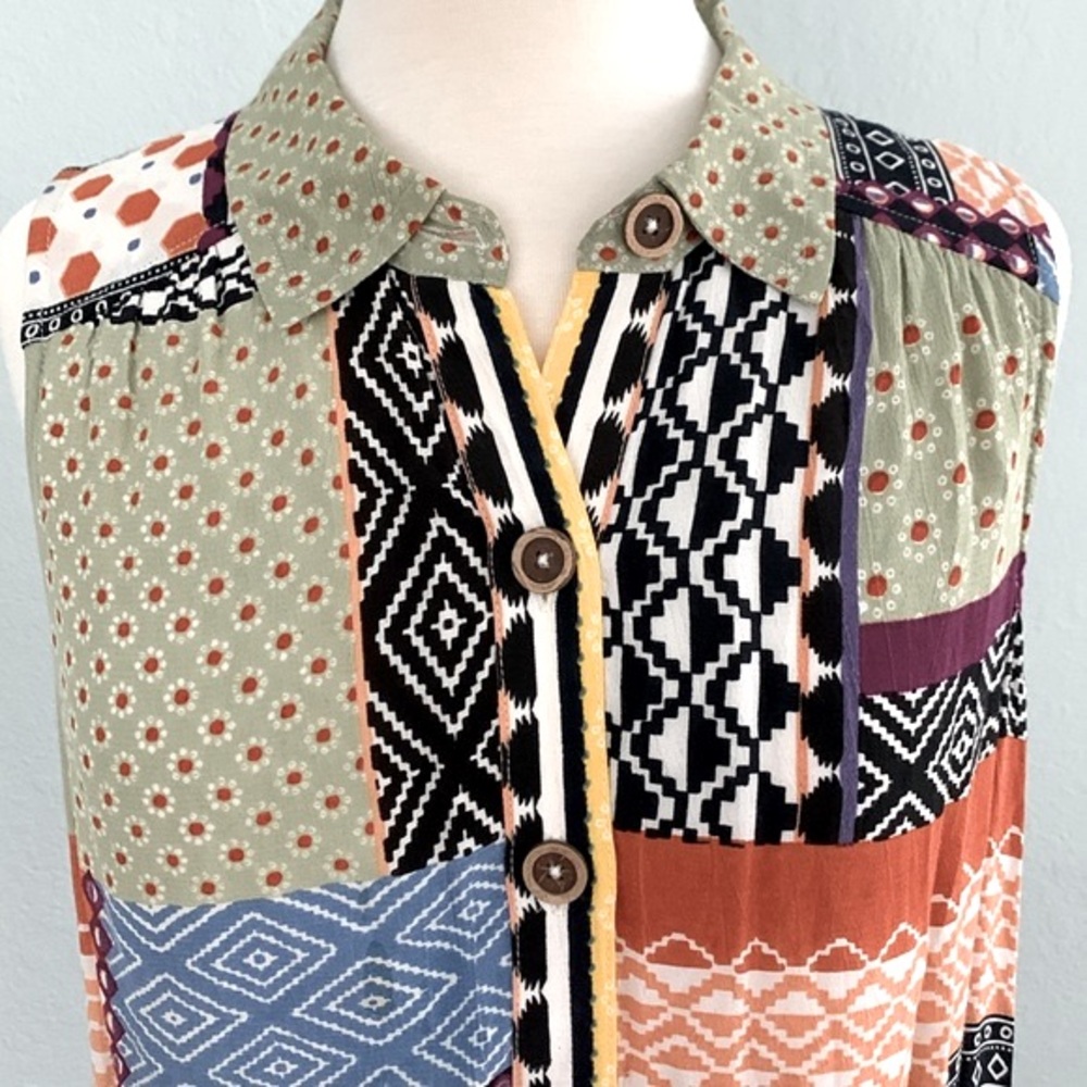Anthropologie Patchwork Print Everyday Shirt Dress - image 6